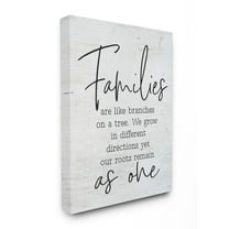 Stupell Industries As One Home Family Inspirational Word On Wood Texture Design Canvas Wall Art by Lettered and Lined