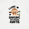 thumbnail image 4 of Inktastic Monkey I Love Hanging out with My Auntie Boys or Girls Baby T-Shirt, 4 of 5