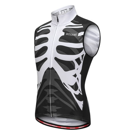 Wosawe Sleeveless Cycling Vest Jersey Breathable MTB Bike Riding Top Sports Jacket for Men and