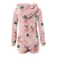 thumbnail image 5 of Puyaiuu Women's Christmas Pajamas Fleece Onesie Warm Winter Pjs Santa Claus Printed Bodycon Romper Hooded Jumpsuits for Women One Piece Pajama Gift, 5 of 7