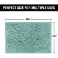 thumbnail image 2 of Bath Mat for Bathroom Non Slip Luxury Chenille Ultra Soft Bath Rugs 24x36 Absorbent Non Skid Shaggy Rugs Washable Dry Fast Plush Area Carpet Mats, Eggshell Blue, 2 of 6