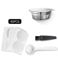 thumbnail image 3 of Panier de Lixiviation, avec 60 Pcs avec Lavazza A Modo Mio Café Benfuchen Filtre de Tasse Argentée avec Café Compatible avec Tasse à Café Acier Réutilisable Rechargeable Acier Inoxydable Réutilisable A Modo Mio Dsfen, 3 of 7