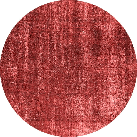 Ahgly Company Indoor Round Oriental Red Industrial Area Rugs, 4' Round