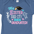 thumbnail image 4 of Inktastic My Sister Graduated with Cap and Arrows Girls Baby Bodysuit, 4 of 5