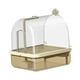 thumbnail image 1 of Parrot colgante de la bañera, caja de baño de pájaros colgantes, casa de baños de loro, tazón de ducha de agua para loros para periodismo, periodista café, 1 of 8