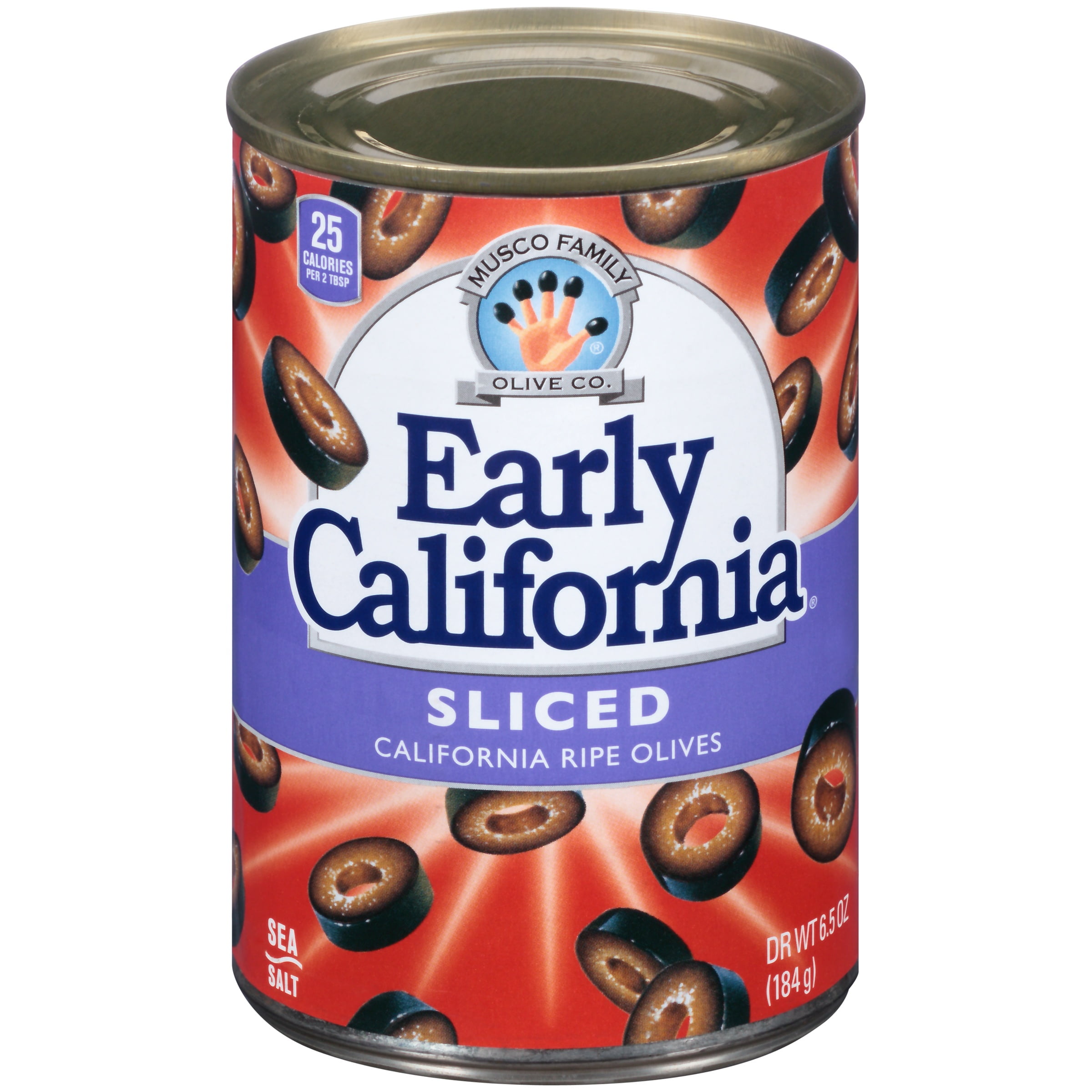 Early California Sliced California Ripe Olives 6.5 oz. Can by Musco Family Olive Co.