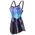 thumbnail image 3 of Women One Piece Swim Dress with Skirt Plus Size Swimsuit Tummy Control Swimwear, 3 of 5