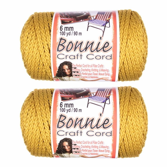 2 Pack Bonnie Macrame Cord - 6mm - 100 yd Lengths - Various Colors