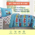 thumbnail image 3 of Wildkin Kids 5 Pc Twin Microfiber Bed in a Bag for Boys & Girls (Trains, Planes & Trucks Blue), 3 of 9