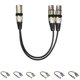thumbnail image 3 of XLR macho a doble hembra Cable de extensión Micrófono 3 pines Mezclador Amplificador XLR Y Adaptador divisor Cable de audio Inevent EL0175-01, 3 of 7