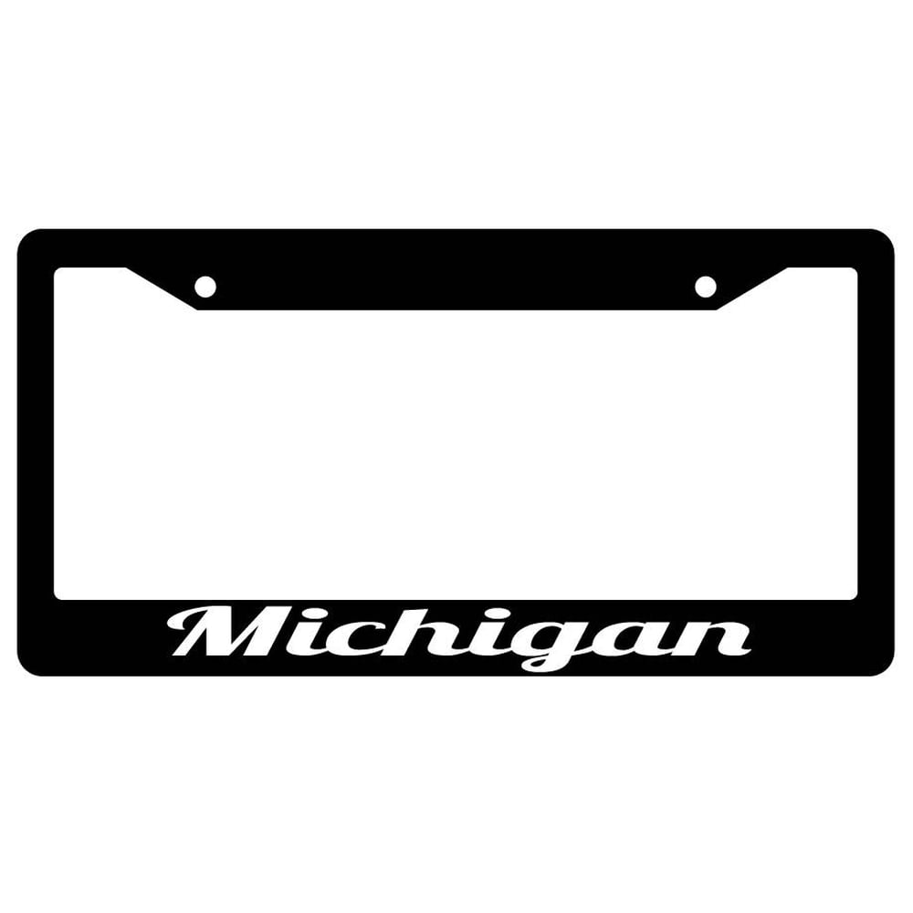 Michigan Black Plastic License Plate Frame