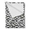 thumbnail image 2 of Motorcycle Soft Flannel Fleece Throw Blanket, Retro Chopper Pattern Monochrome Motorbike Design Adventure Cruising Theme, Cozy Plush for Indoor and Outdoor Use, 60" x 80", Black White, by Ambesonne, 2 of 5