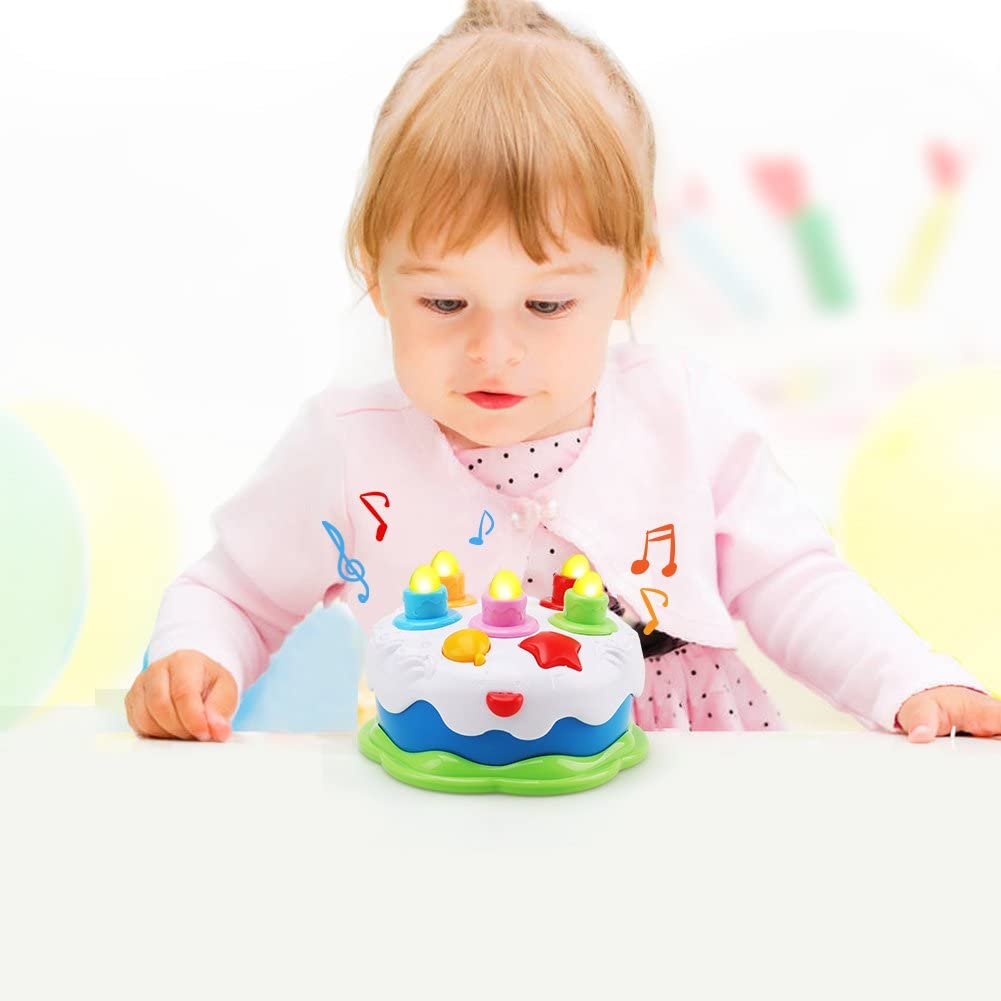 Kids Birthday Cake Toy for Baby & Toddlers with Counting Candles & Music, Gift Toys for 1 2 3 4 5 Years Old Boys and Girls - image 4 of 9