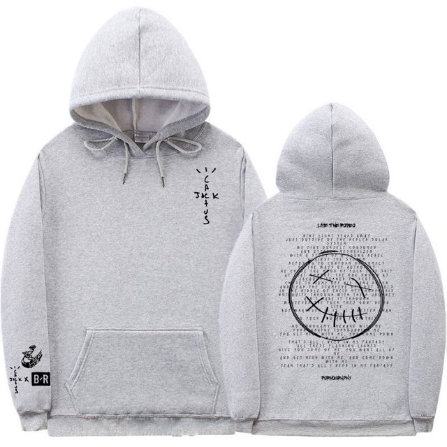 Cactus Jack Sweat à Capuche Imprimé Double Face en Polaire pour Homme
