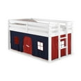thumbnail image 3 of Alaterre Jasper Twin Junior Loft Bed, White Frame and Blue/Red Playhouse Tent, 3 of 8
