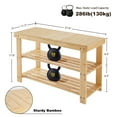 thumbnail image 6 of MCQ 3-Tier Bamboo Shoe Rack, Storage Organizer, Suitable for Bedroom Living Room Balcony, Nature, 6 of 6