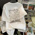 thumbnail image 3 of Camisetas de dibujos animados Kawaii para mujer, camisetas de manga corta con estampado de gato Harajuku, ropa de calle para parejas, ropa suelta Y2K, 2023, 3 of 4