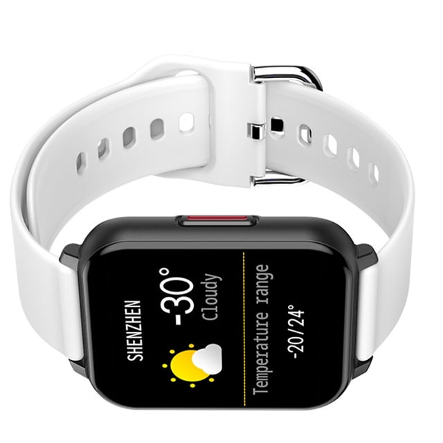 Cateissary Nuevo T82 Bluetooth 5.0 Reloj de de frecuencia cardíaca Pantalla táctil Reloj inteligente Reloj de presión arterial Reloj de Electrónica Blanco