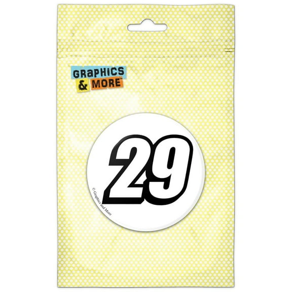 29 Number Twenty Nine Pinback Button Pin Badge