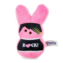 Peeps 6" Plush Scented Bunny Pink Emo Rocker Easter Bunny Plush Toy.