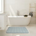 thumbnail image 5 of Memory Foam Bath Mats Soft Absorbent Bathroom Rugs 20" x 32",Machine Washable Easy to Clean, Gray, 5 of 8