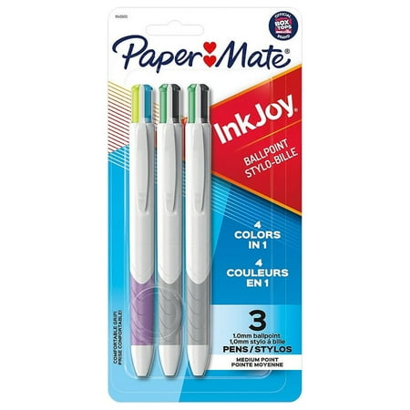 UPC: 0071641103726 | Paper Mate InkJoy Quatro Retractable Ballpoint Pens Medium Point 184781