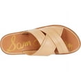 thumbnail image 3 of Sam Edelman Maxine Nude Leather Open Toe Slip On Slide Flat Leather Slides (NATURAL SAND, 6), 3 of 6