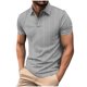 thumbnail image 2 of Blusa y camisa de manga corta con cuello vuelto para hombre, estilo casual, color liso, ventilada, con botones sueltos y bolsillos con solapa, blusas de poliéster para hombre de manga corta, 2 of 6
