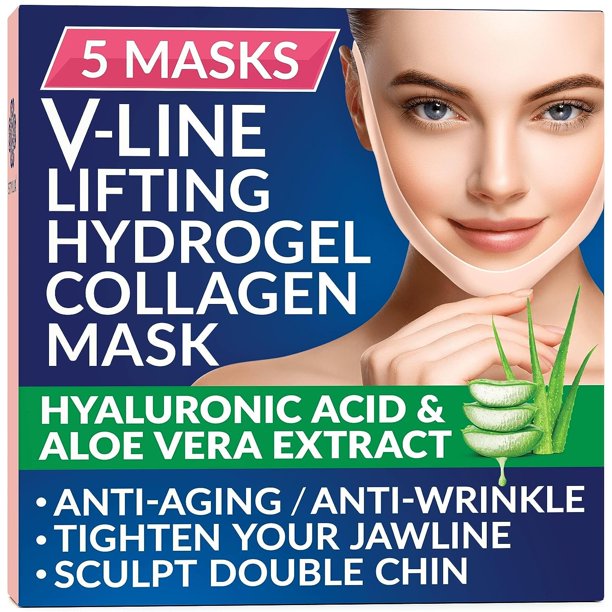 Cinturón tonificador facial en V Stylia, mascarilla para papada, 5 piezas