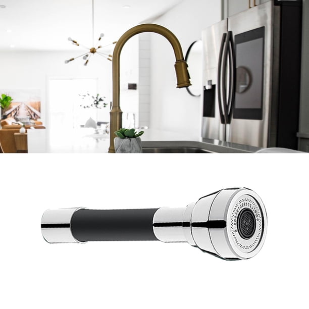 Tubo de extensión de grifo de agua Accesorio de cabezal de pulverización de grifo giratorio de 360 degree Tubo de extensión de fregadero de baño de ahorro Negro 20cm Macarena extensor de grifo de cocina