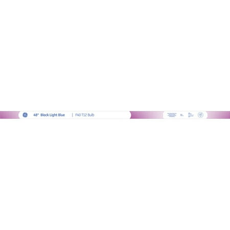 High Intensity Fluorescent Lights - GE 40W 48in Linear Fluorescent Black Light Blue T12