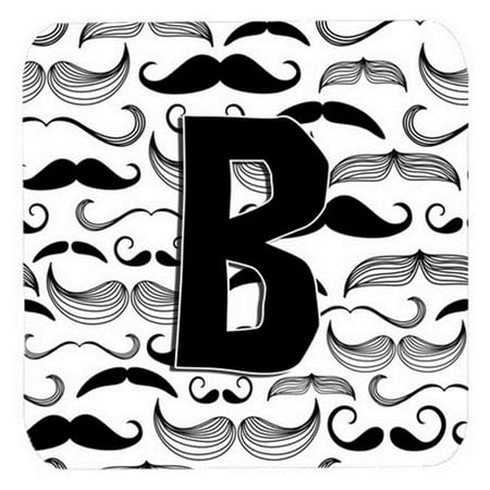 

Letter B Moustache Initial Foam Coasters Set Of 4