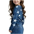 thumbnail image 4 of FamilyThread Girls Slim Tops Casual Basic Loose Soft Star Style Pullover Long Blouse T-Shirt Tee For 3-14Y, 4 of 8