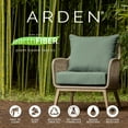 thumbnail image 4 of ARDEN earthFIBER Indoor/Outdoor Foam Seat Pad, 2 Pack, 17 x 16, Rain-Proof, Fade Resistant, Foam Cushion for Patio Chairs Sage Green Texture, 4 of 9