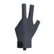 thumbnail image 3 of Guante de billar de 3 dedos para mujer y hombre, accesorio de juego informal, portátil y antideslizante. Gris negro izquierdo S, 3 of 9