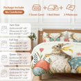 thumbnail image 6 of Queen 4 Piece Bedding Set Farmhouse Easter Rabbit Egg Soft Breathable Duvet Cover and Pillowcase, Spring Flower Polka Dot Duvet Cover Set Bed Sheets for Bedroom Dormitory Guest Room, 6 of 9