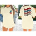 thumbnail image 5 of ALLTB American Flag Oversized Shirts Women American Flag Peace Sign Hand Tshirt 4th of July Patriotic Short Sleeve Tee, 5 of 6