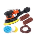 thumbnail image 2 of 5 Inch Pneumatic Air Vacuuming Sander Polisher Tool Polishing Machine for Car Paint Care Wood Grinder Polisher Rust Removal ,Widely Use, 2 of 7