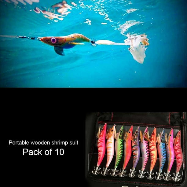 10X10x Lure Hook Fish Bait Artificial Squid Jig Multipurpose Fine