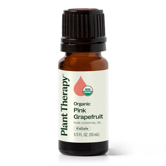 Plant Therapy Organic Pink Grapefruit Essential Oil 10 mL (1/3 oz) 100% Pure, Undiluted, Natural Aromatherapy