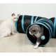 thumbnail image 3 of Túnel para gatos, juego para gatos, túnel para mascotas, túnel para conejos, juguete, tubo plegable de 3 vías, adecuado para gatos, conejos, perros, mascotas, caña de pescar con juguetes para gatos, azul y negro Sailing Electrónica, 3 of 5