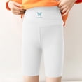 thumbnail image 2 of Zanarzt Yoga Shorts Girls' Spandex Shorts for Athletic Wear for Gym, Dance, Yoga, Volleyball Bike Riding White,14-16 Years, 2 of 8
