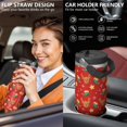 thumbnail image 5 of Christmas 30oz Handheld Travel Tumbler with Handle – Double Wall Stainless Steel Insulated Cup, Flip Straw Lid, Leak-Proof & BPA-Free for Hot and Cold Drinks – Durable Coffee & Juice Mug Black, 5 of 7