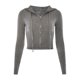 thumbnail image 4 of Gibobby Set Pants y Sudadera Mujer Traje con capucha de punto Conjunto de pantalones de manga larga de cintura alta sexy para mujer(Gris,G), 4 of 5
