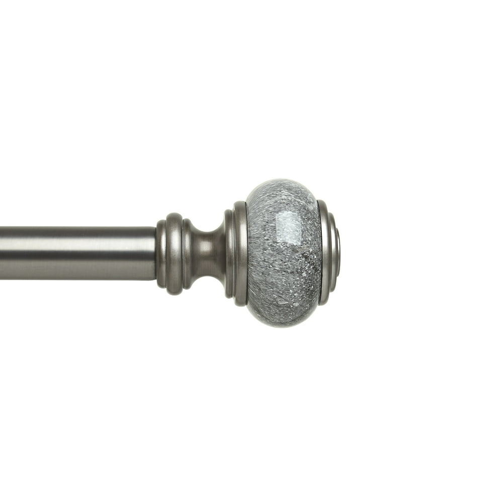 Umbra 72144" Marbello 1" Curtain Rod with Marble Finish Finials