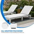 thumbnail image 3 of Dextrus Outdoor Resin Chaise Lounge, 2-Pack, Grey-White, Faux Wood Grain, 74.5×22.8×11.2 in, 150kg Capacity, 3 of 7