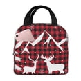 thumbnail image 1 of Balery Christmas Buffalo Plaid Bolsa de Almuerzo Aislada – Caja de Almuerzo con Papel de Aluminio Grueso, Mantiene la Comida Fresca por 4 Horas, 1 of 8