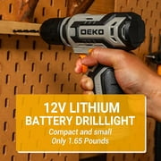 DEKOPRO 12V Cordless Drill Set, 133 Pieces Home Power Tool Set with 1500mAh Lithium-Ion Battery & Charger, Lightweight Tool Kit in Storage Case