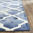 thumbnail image 3 of Safavieh Dip Dye Altan Distressed Wool Area Rug, Navy/Ivory, 6' x 9', 3 of 8