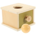 thumbnail image 1 of 1 Set of Object Box with Ball Toy Permanence Box Toy Wooden Learning Activities Toy, 1 of 8
